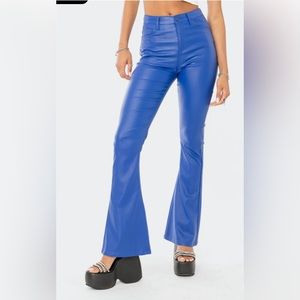 Luna Faux Leather Flare Jeans
